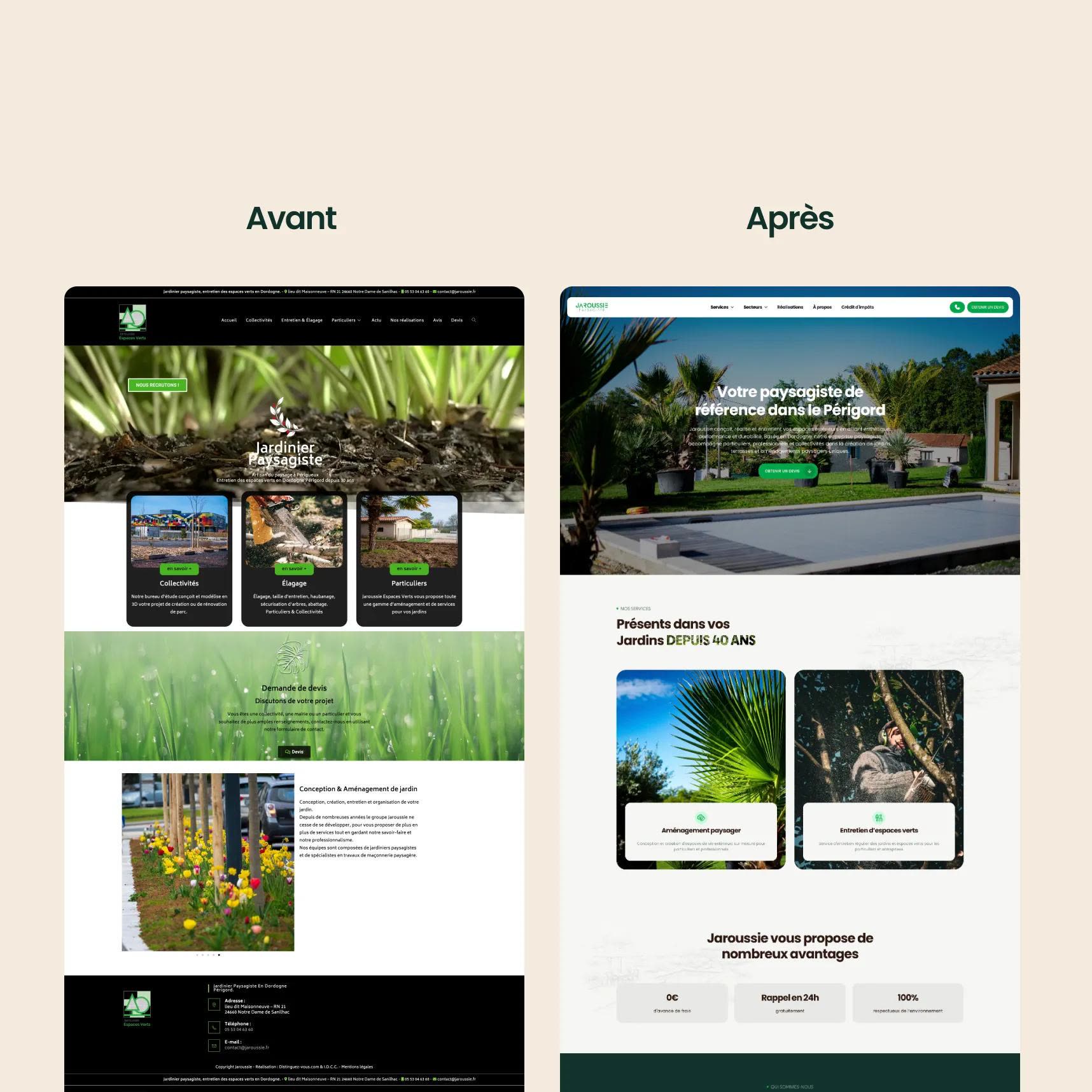 Exemple de site vitrine